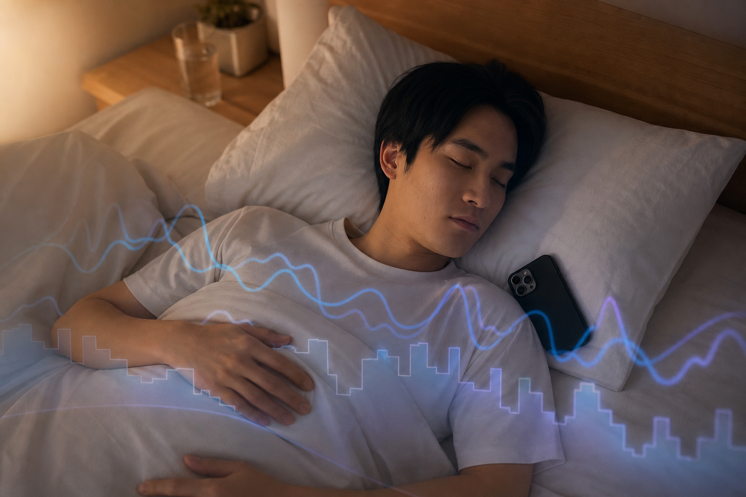 睡眠中のHRVと睡眠ステージのイメージ