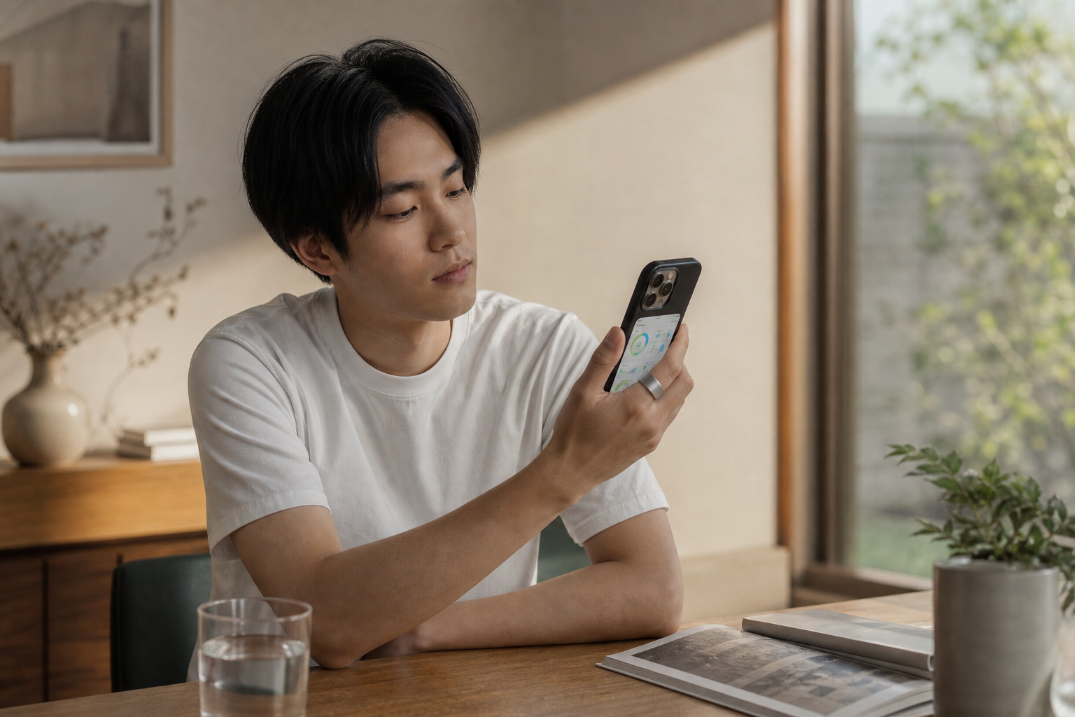 体組成・食事・睡眠スコアが連携したアプリダッシュボード画面