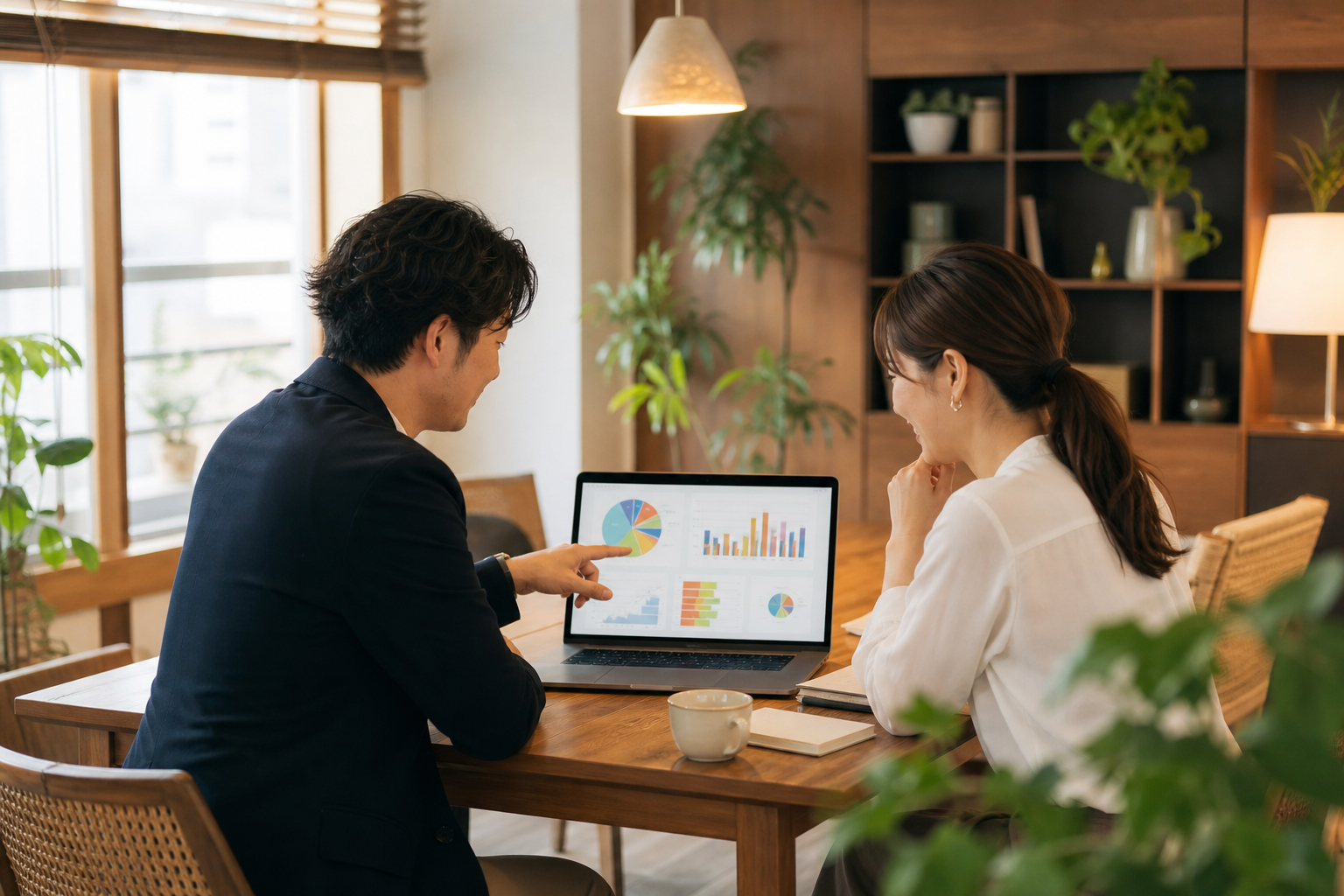 チームのストレス集団分析を確認するリーダーと人事