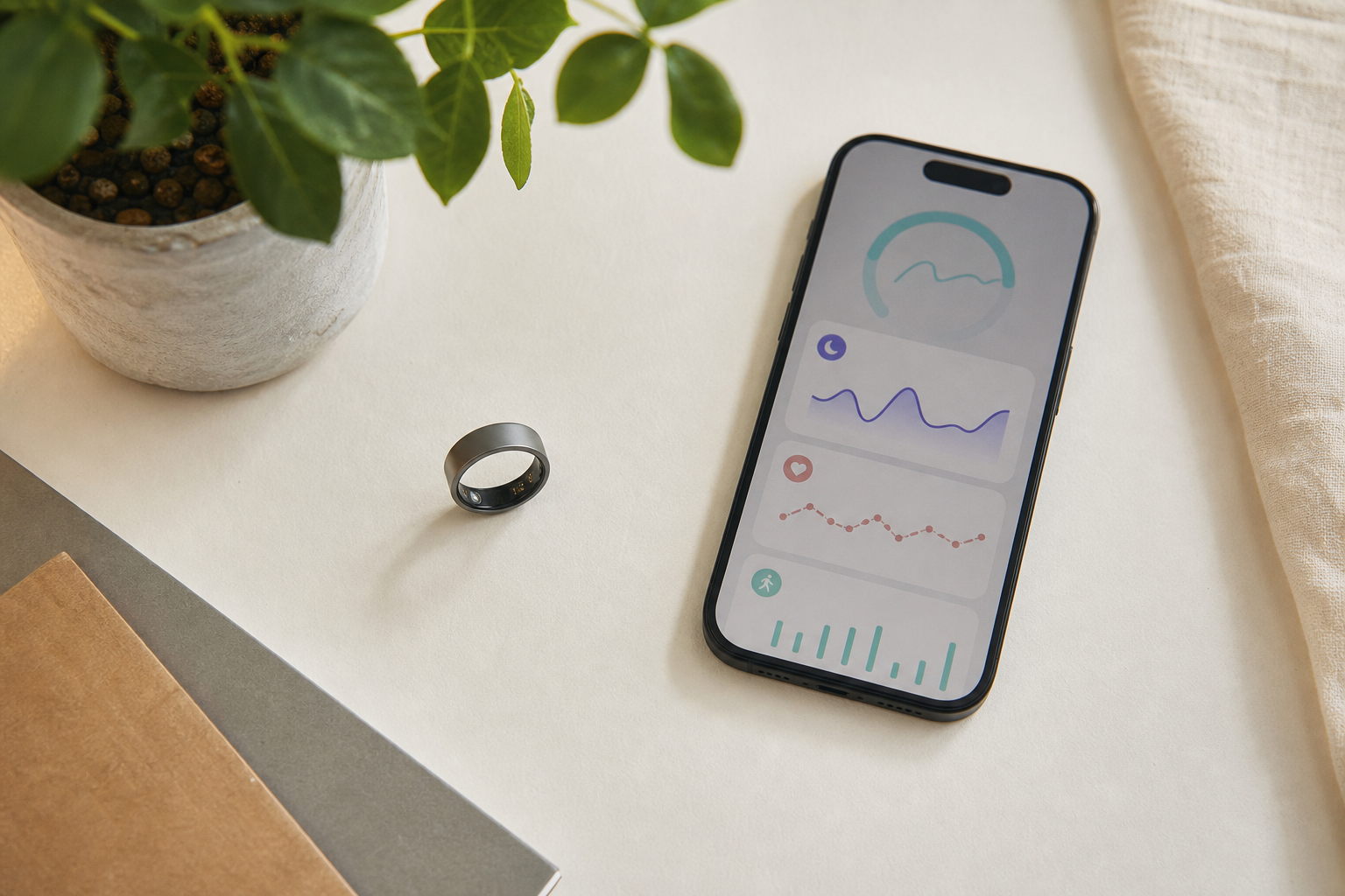 スマートリングとアプリの連携イメージ