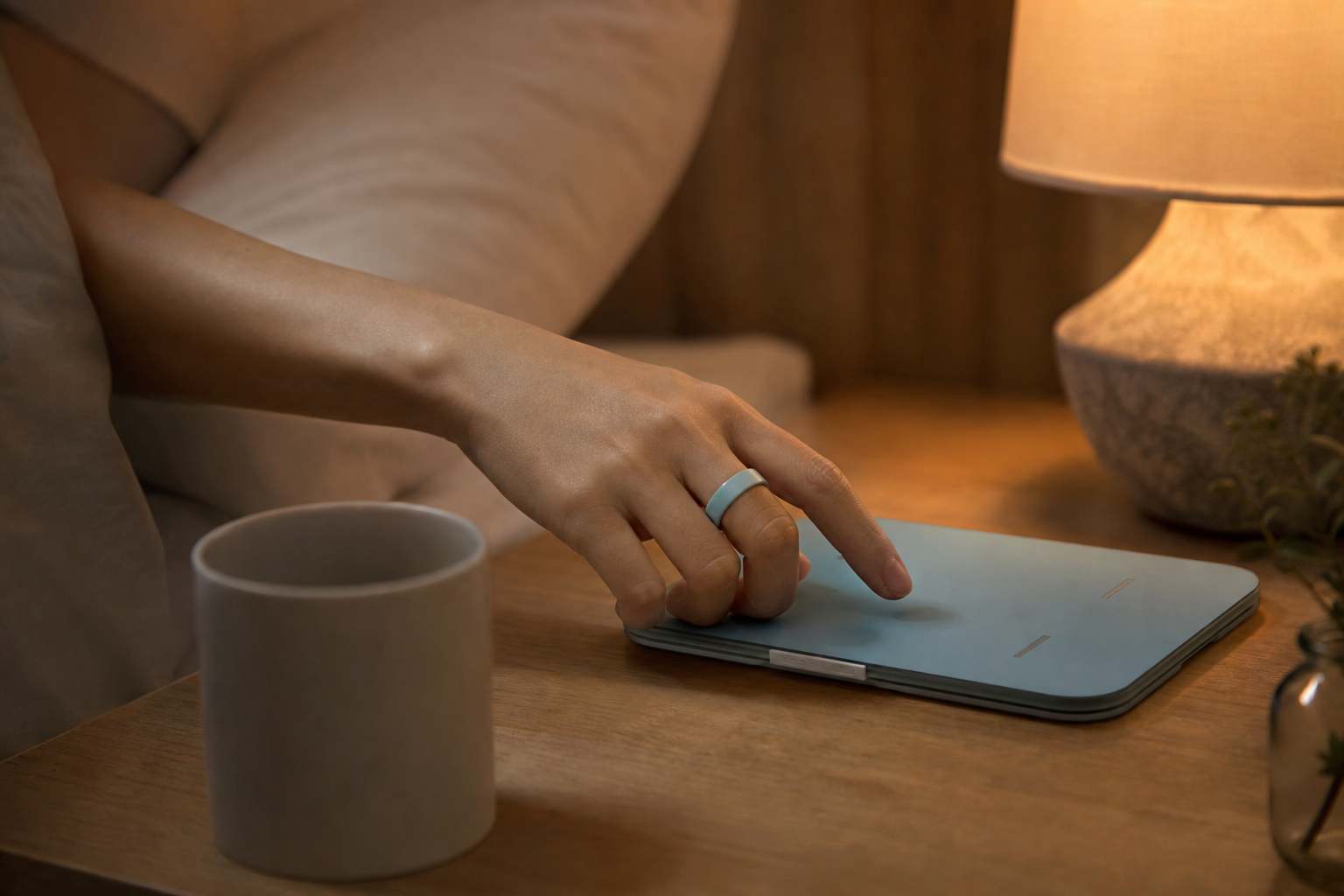 夜間の睡眠スコアを計測するスマートリカバリーリング