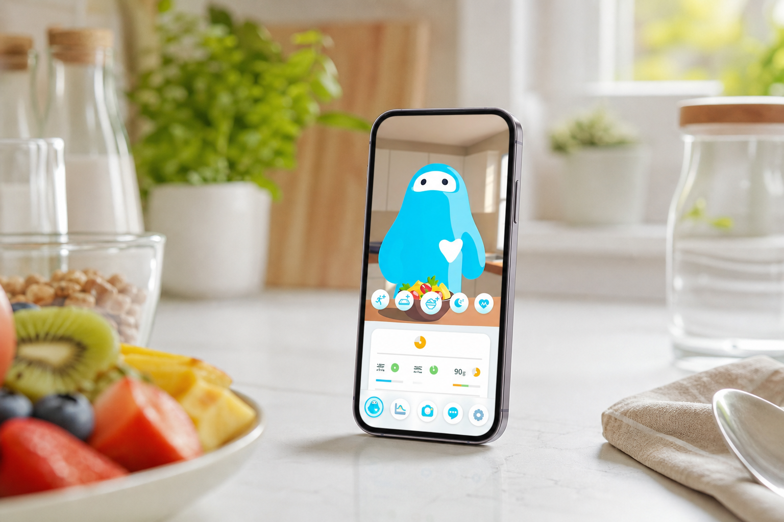 食事管理アプリのダッシュボード画面イメージ