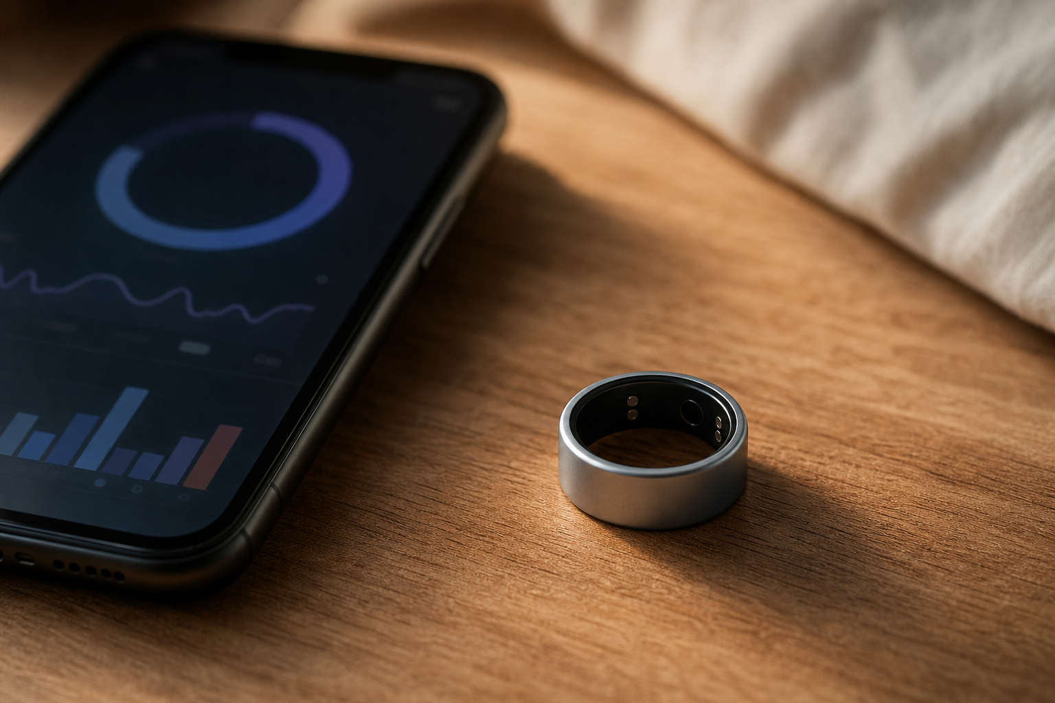 スマートリングと睡眠スコアアプリの俯瞰イメージ