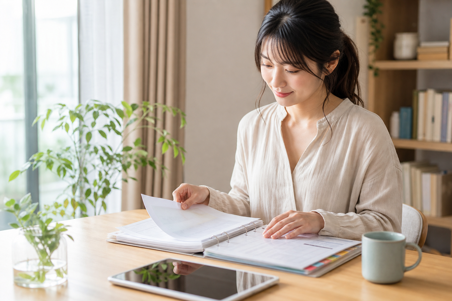 健康管理の仕組み化を示す整理されたデスク