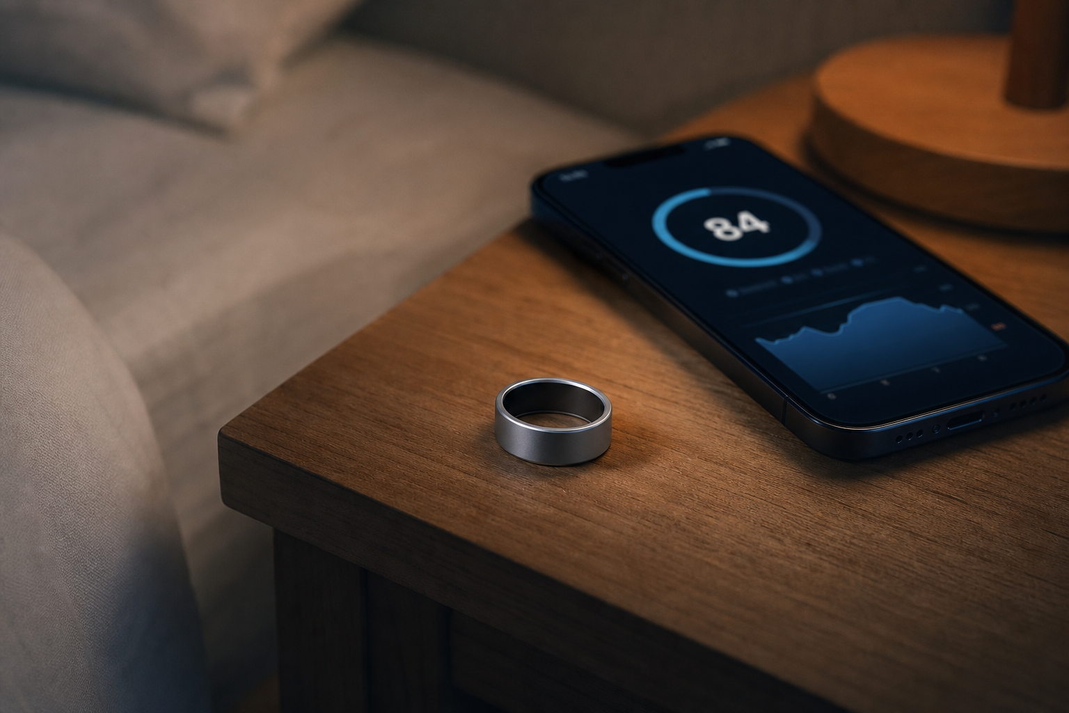 スマートリングと睡眠スコアアプリのイメージ