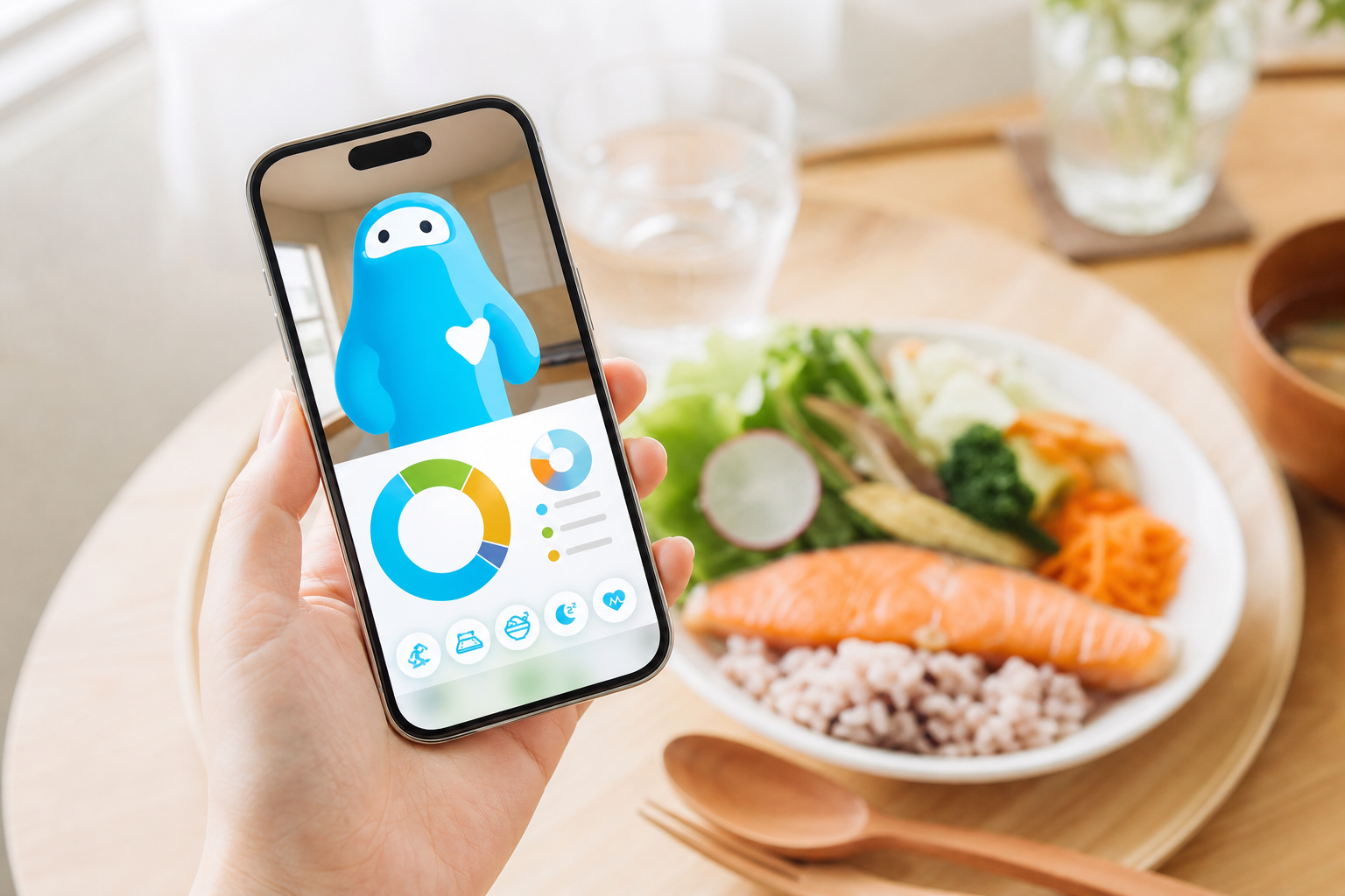 ウェリーのAI食事解析画面イメージ