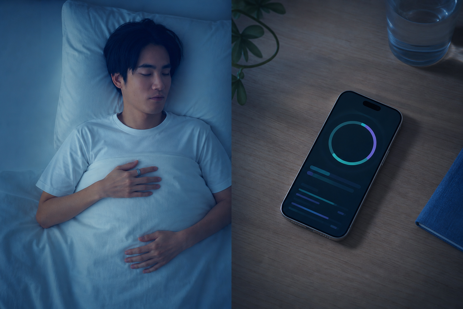 睡眠中の回復スコア計測イメージ