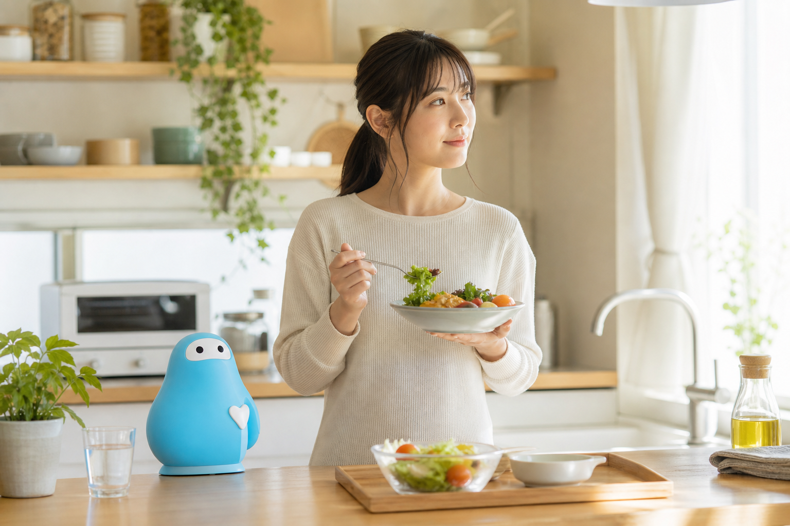 痩せ型でも内臓脂肪リスクがある人のイメージ