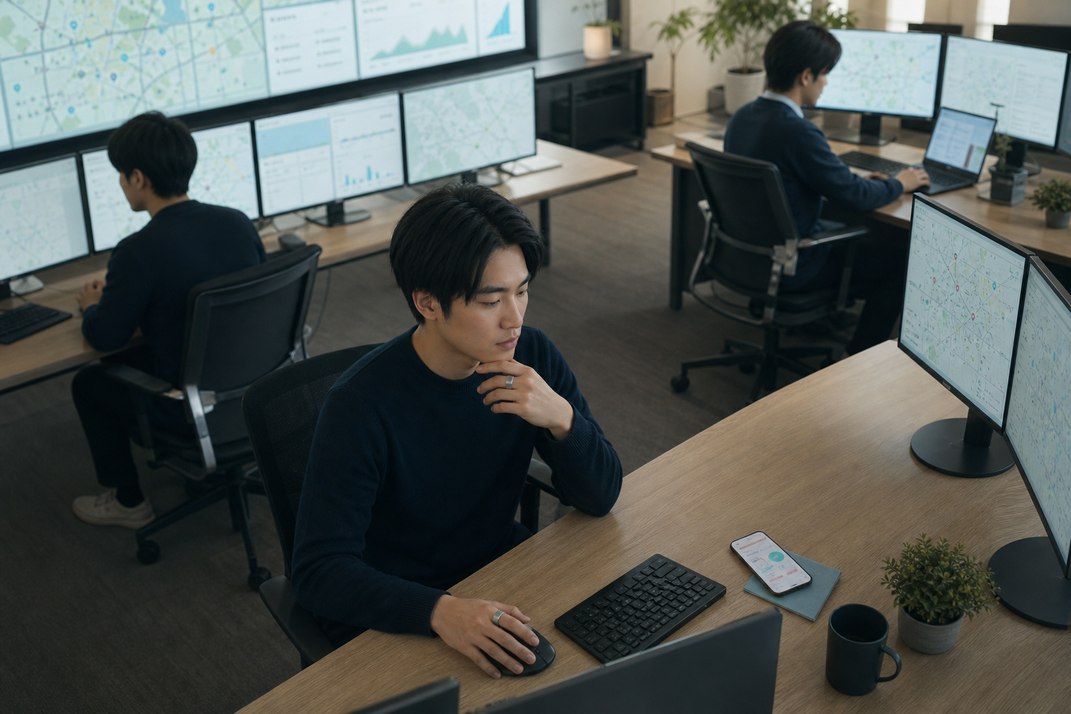 物流管理室での健康データ活用の俯瞰イメージ