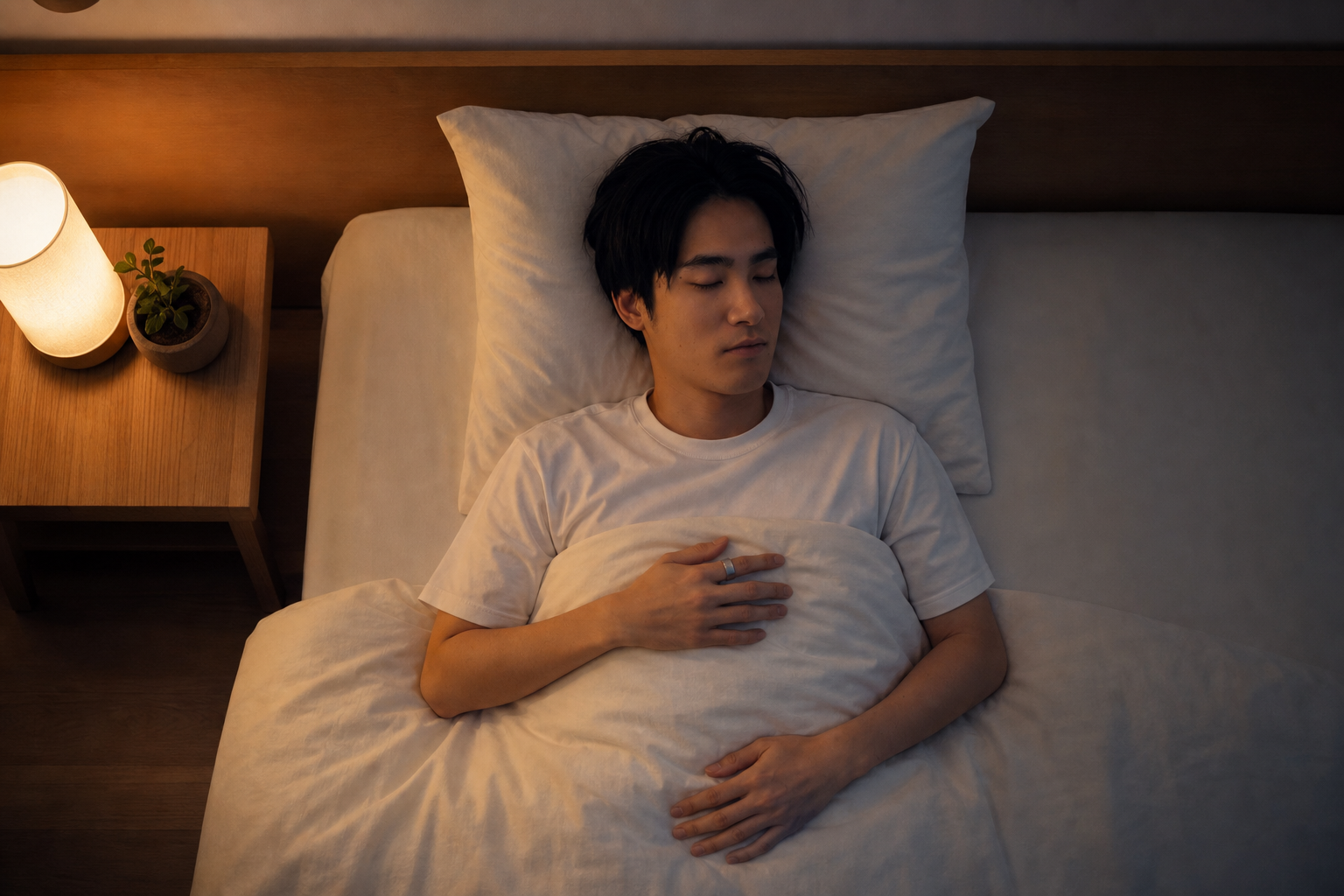 睡眠とスマートデバイスのイメージ