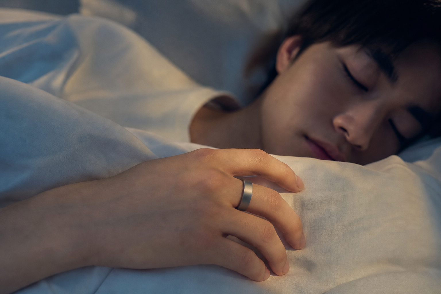 スマートリカバリーリングで睡眠を計測するイメージ