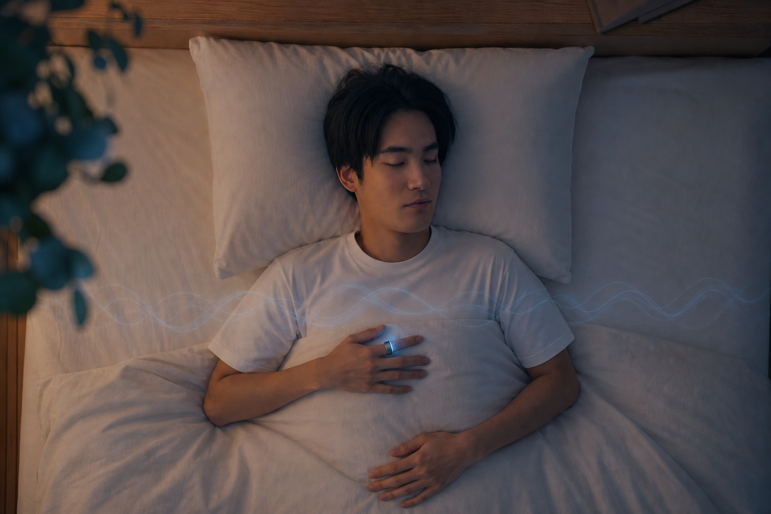 睡眠中の呼吸数計測のイメージ