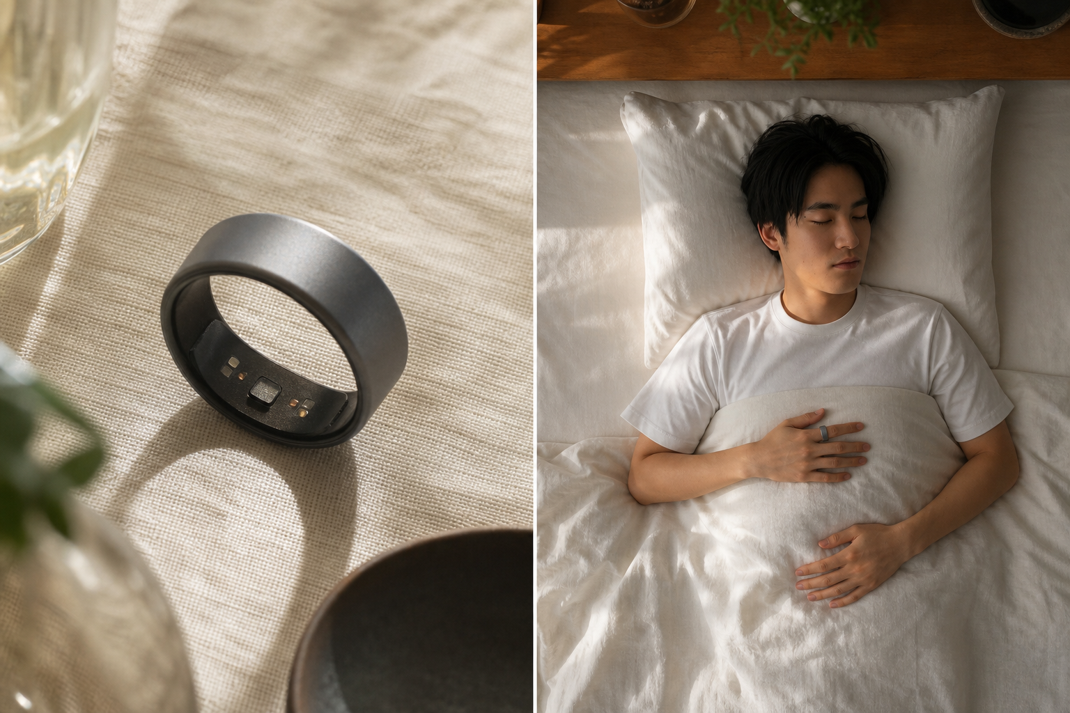 睡眠センサーの仕組みと睡眠中の人物