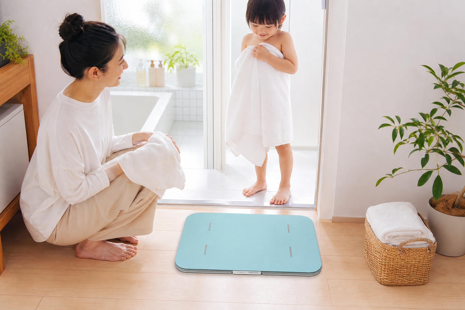 スマートバスマット 風呂上がりにスマホへ送信】issin スマート