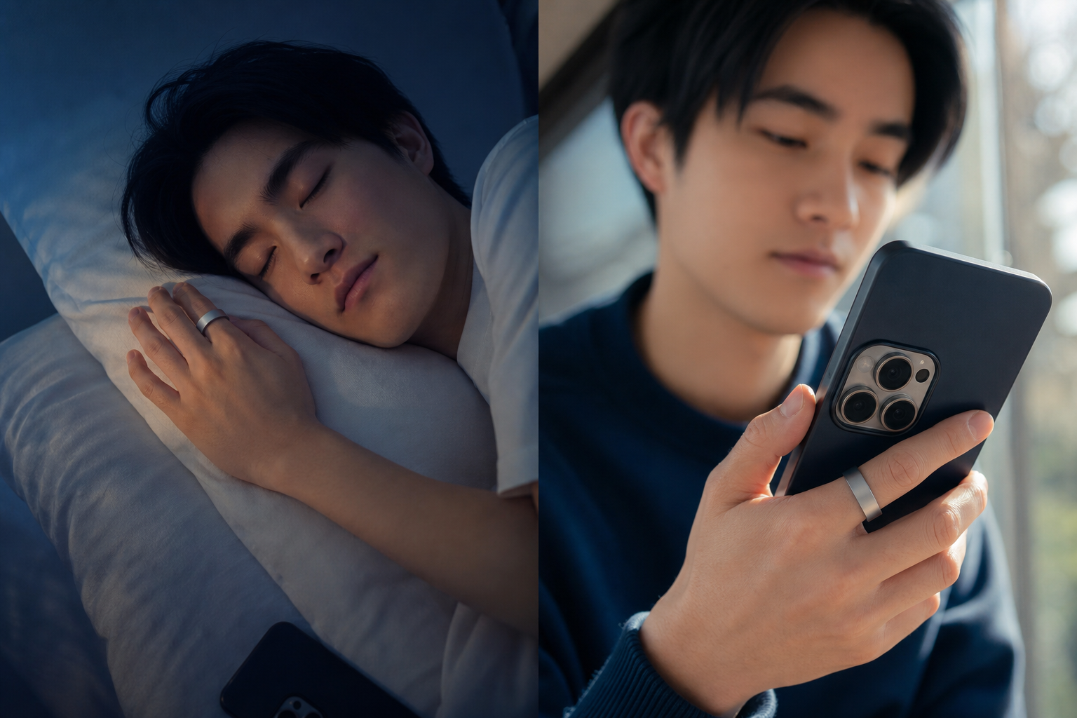 睡眠計測から朝のスコア確認までの流れ