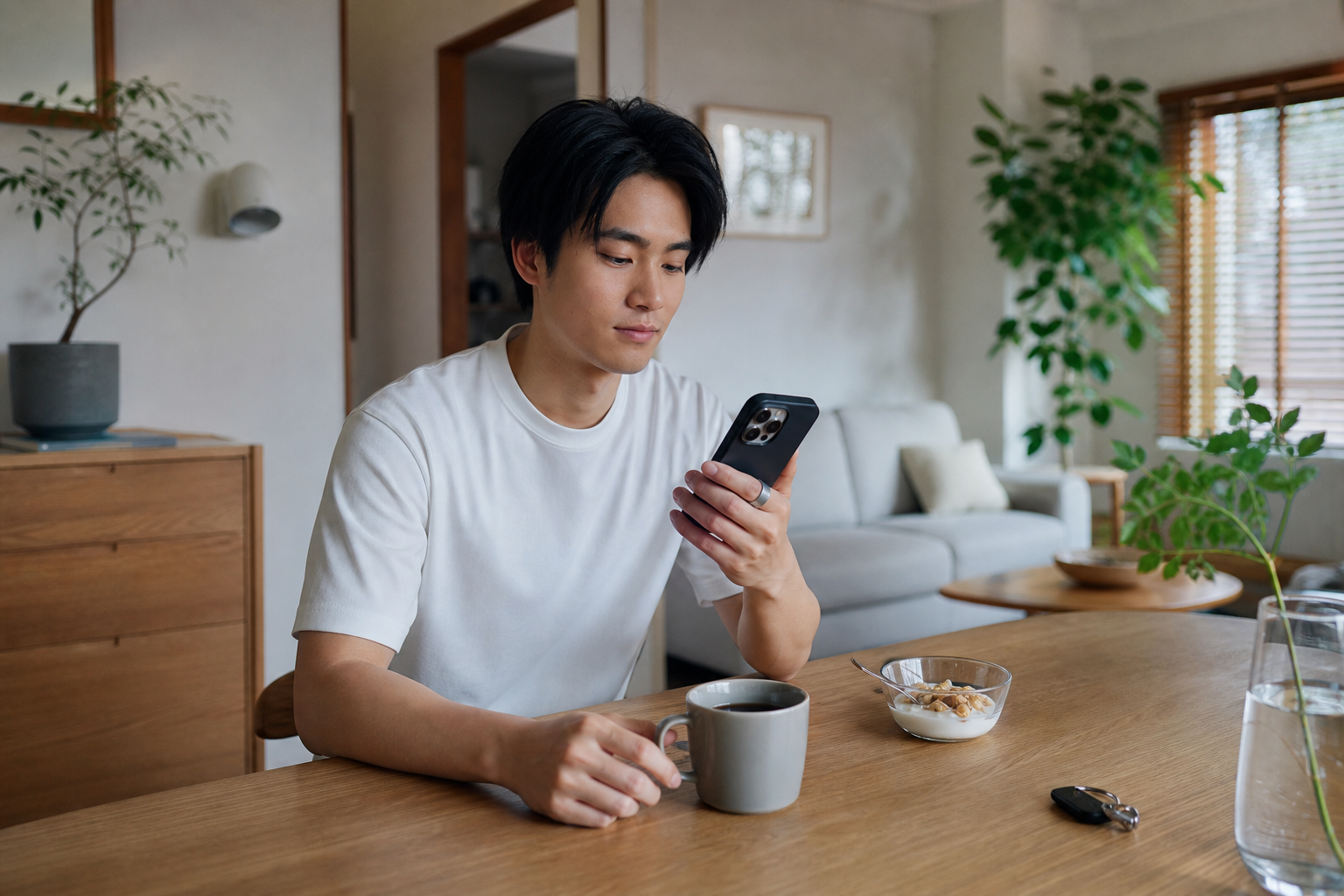 朝のルーティンにスマートリングを活かす生活シーン