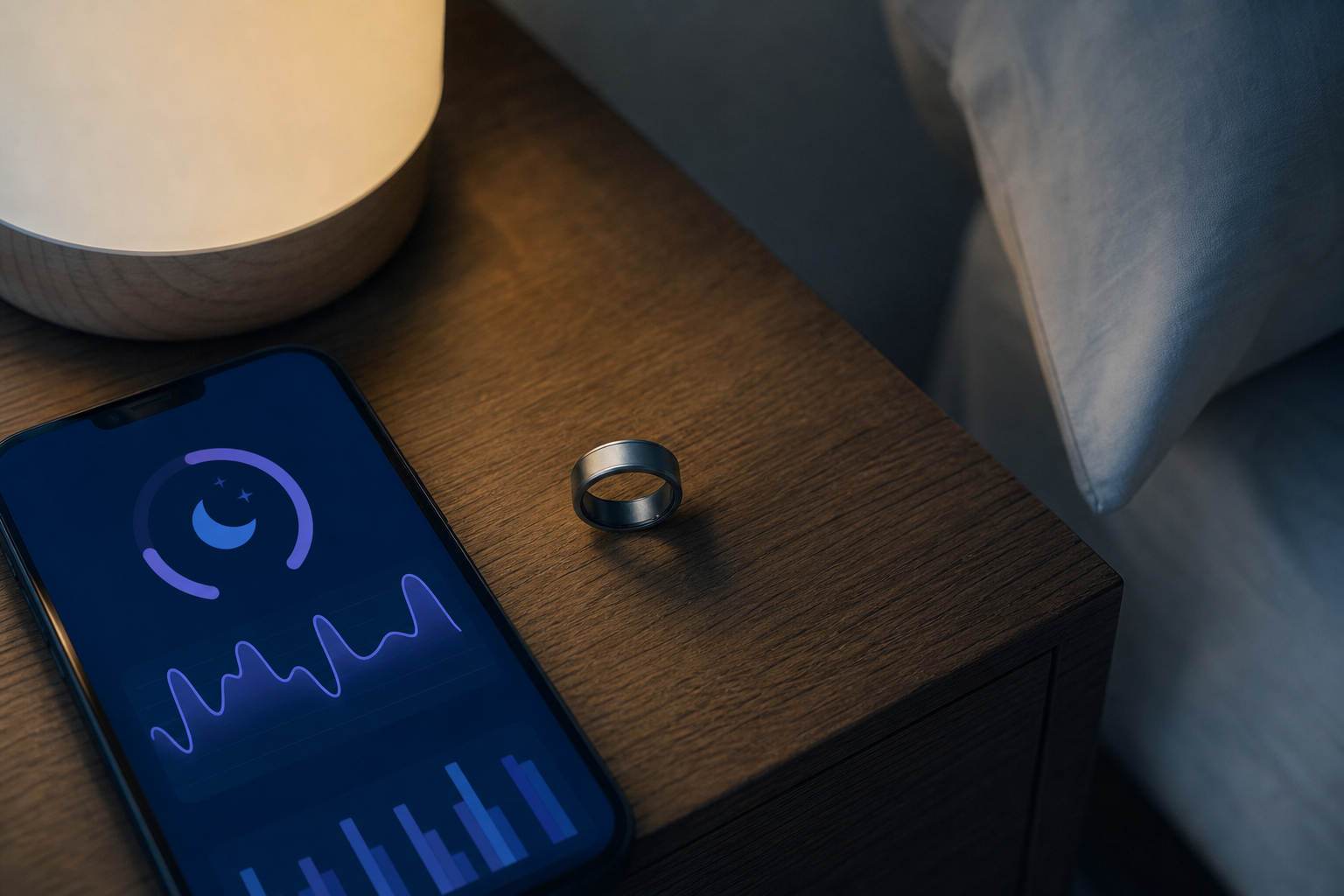 睡眠スコアをスマートフォンで確認するイメージ
