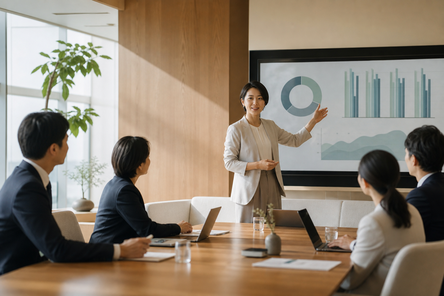 健康経営データを経営層にプレゼンする人事担当者