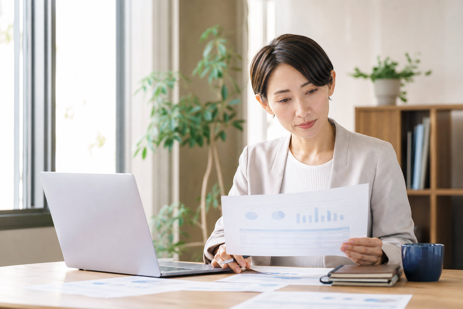 コスト比較を確認する人事担当者