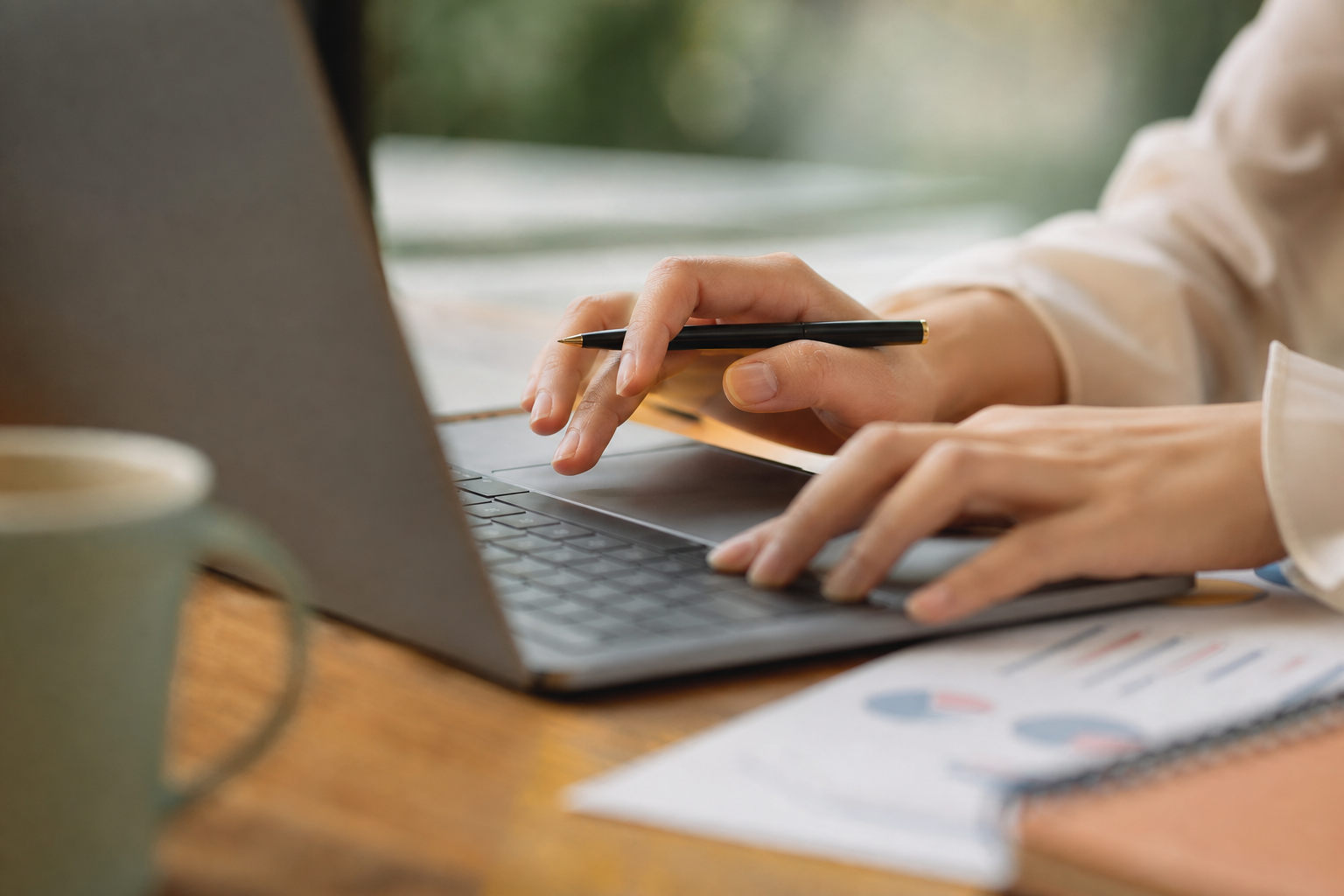 教育機関の人事担当者がストレスチェックを管理する様子